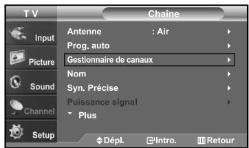 SAMSUNG LN-S2641D - Réglage de Gestionnaire de canaux - 1