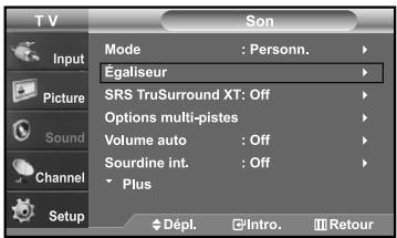 SAMSUNG LN-S2641D - Personnalisation du son - 1