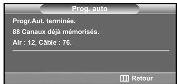 SAMSUNG LN-S2641D - Enregistrement des canal dans la mémoire (méthode automatique) - 4
