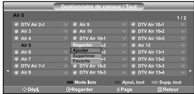 SAMSUNG LN-S2641D - Réglage de Gestionnaire de canaux - 5