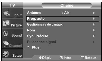 SAMSUNG LN-S2641D - Enregistrement des canal dans la mémoire (méthode automatique) - 1