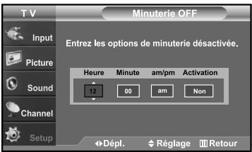 SAMSUNG LN-S2641D - Réglage de la minuterie de mise en marche/arrêt - 4