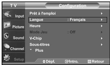 SAMSUNG LN-S2641D - Sélection d'une langue de menu - 1