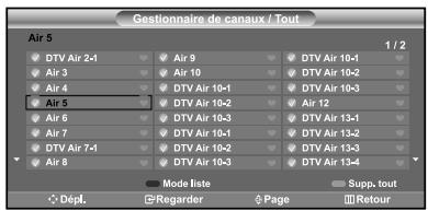 SAMSUNG LN-S2641D - Réglage de Gestionnaire de canaux - 6