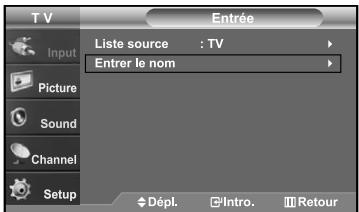 SAMSUNG LN-S2641D - Pour éditer le nom de la source (en fonction du modèle) - 1