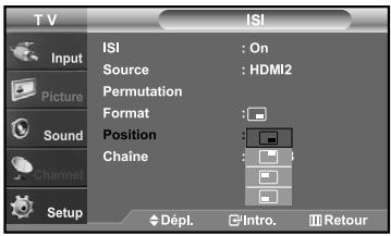 SAMSUNG LN-S2641D - Pour changer la position de la fenêtre ISI - 1