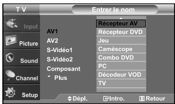 SAMSUNG LN-S2641D - Pour éditer le nom de la source (en fonction du modèle) - 4