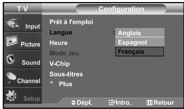 SAMSUNG LN-S2641D - Sélection d'une langue de menu - 2