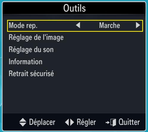 SAMSUNG LE40B554M2W - Menu d'options de lecture de musique - 1