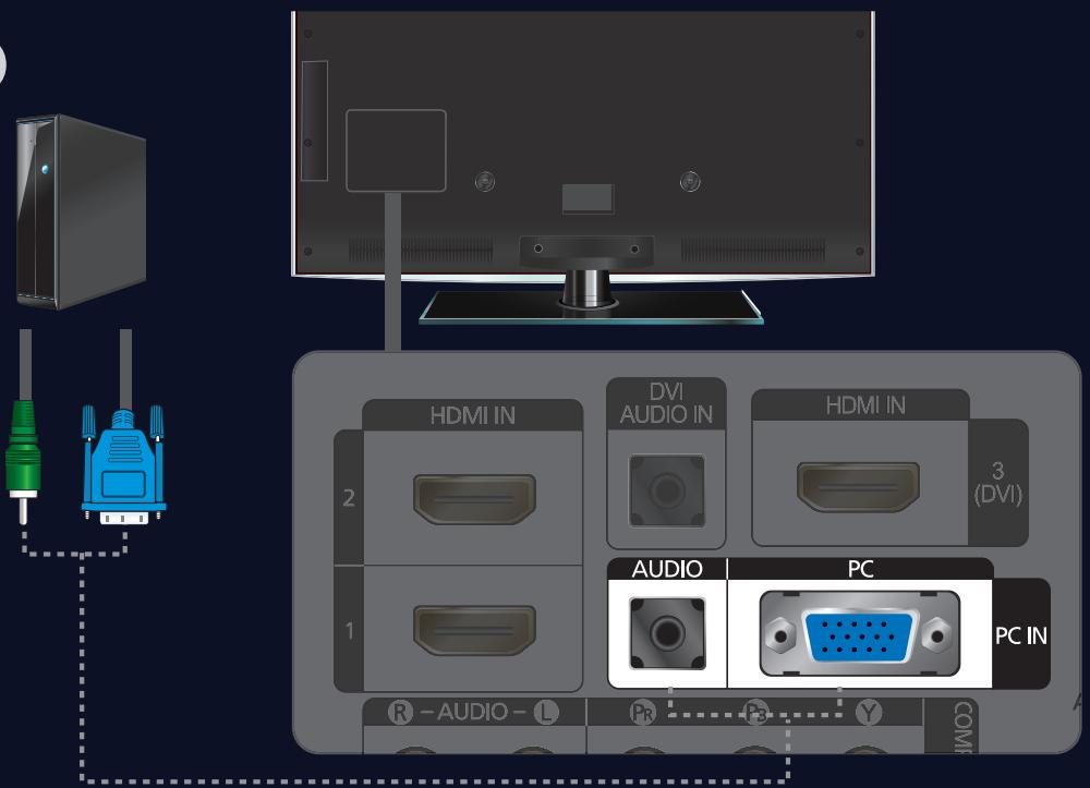 SAMSUNG LE40B554M2W - ⑦ PC IN [PC] / [AUDIO] - 1