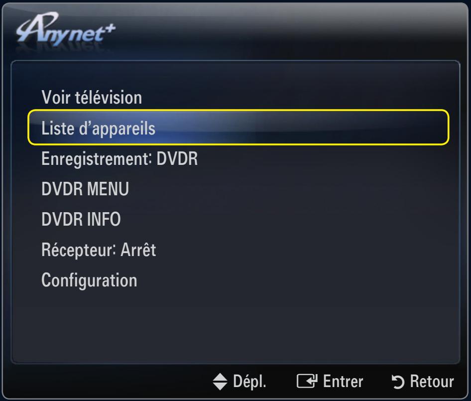 SAMSUNG LE40B554M2W - Commutation entre périphériques Anynet+ - 1