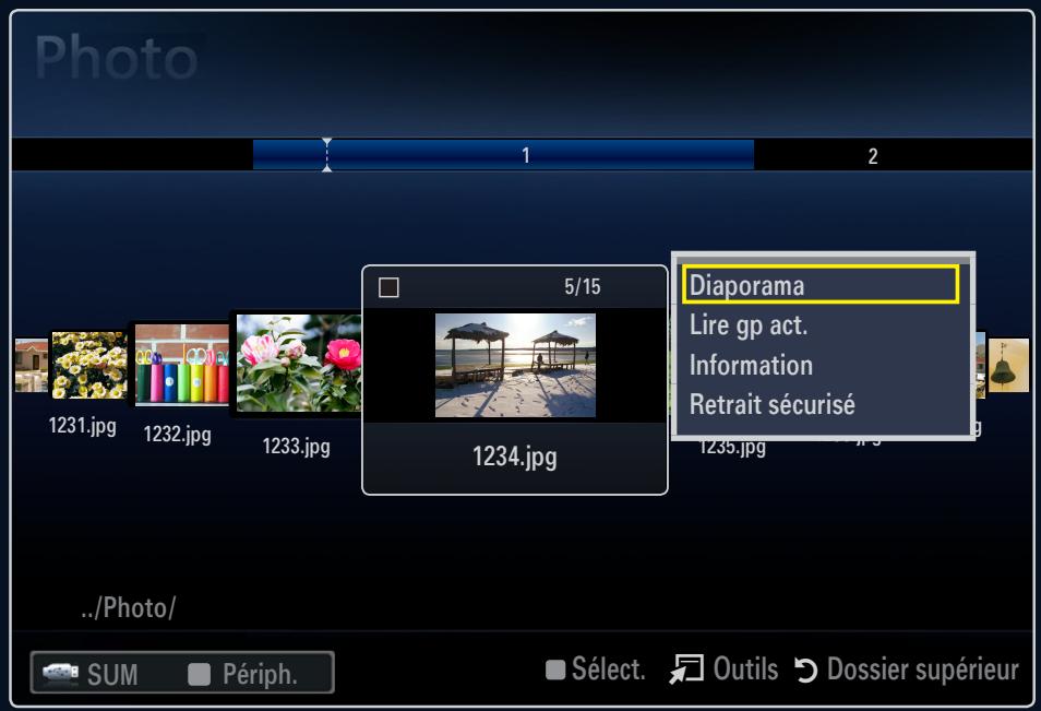 SAMSUNG LE40B554M2W - Visualisation d'un diaporama - 1