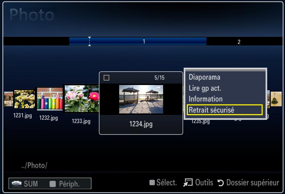 SAMSUNG LE40B554M2W - Entrée dans le menu Media Play (USB) - 4