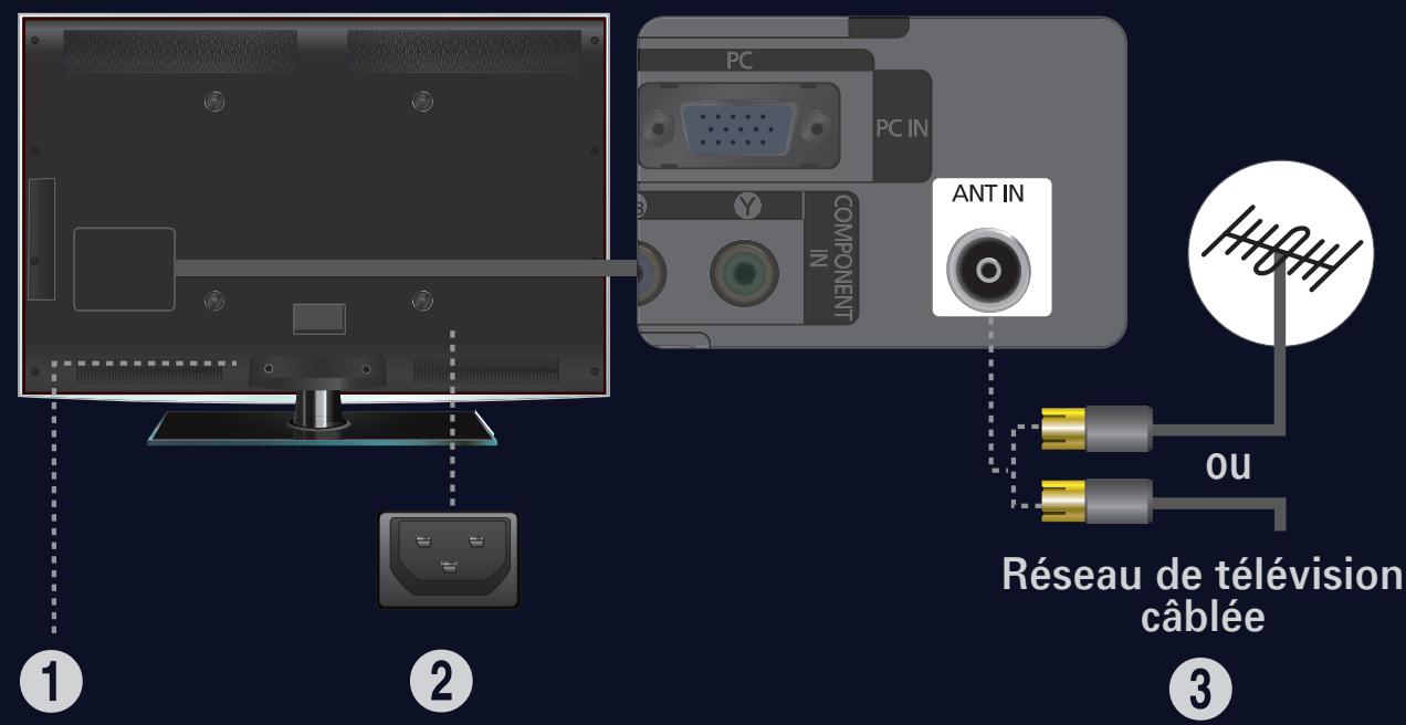 SAMSUNG LE40B554M2W - Présentation du panneau de branchement - 1