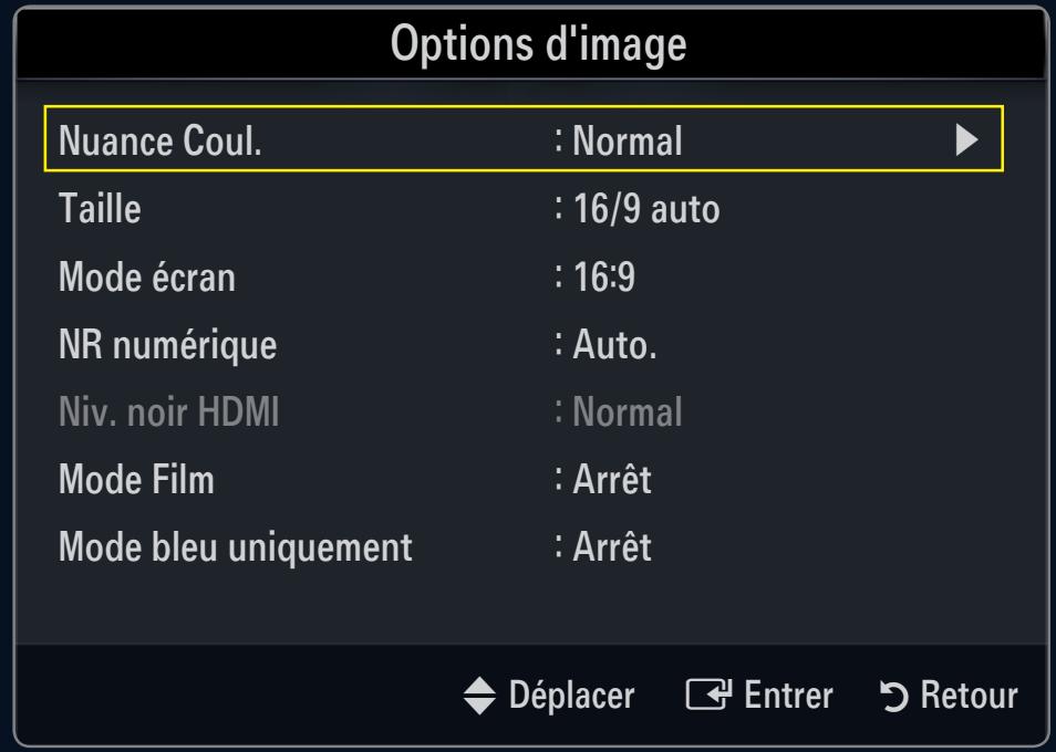 SAMSUNG LE40B554M2W - Nuance Coul. → Froide / Normal / Chaude1 / Chaude2 / Chaude3 - 1
