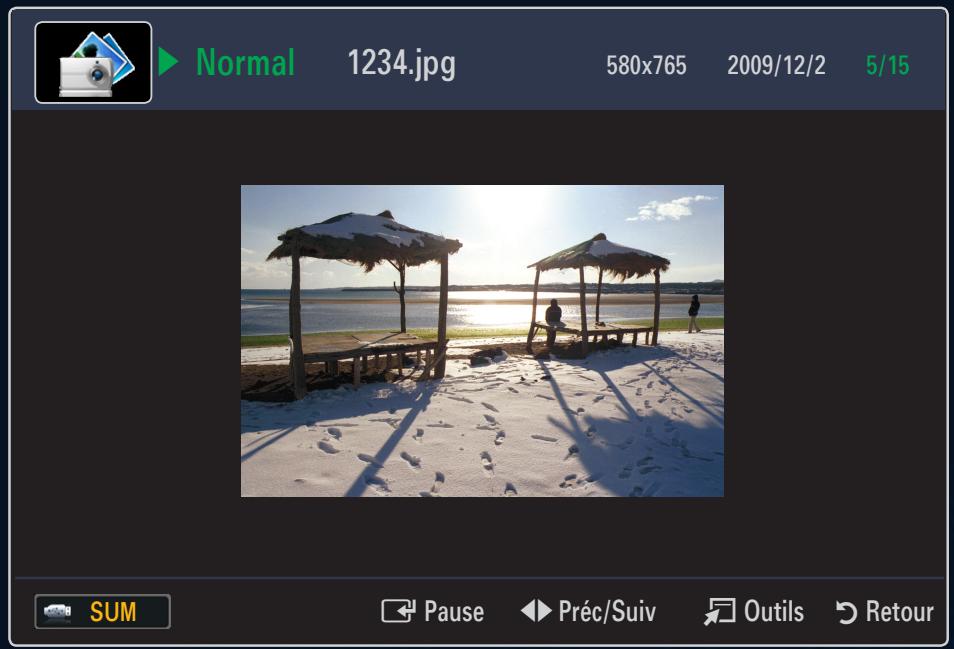 SAMSUNG LE40B554M2W - Visualisation d'un diaporama - 2