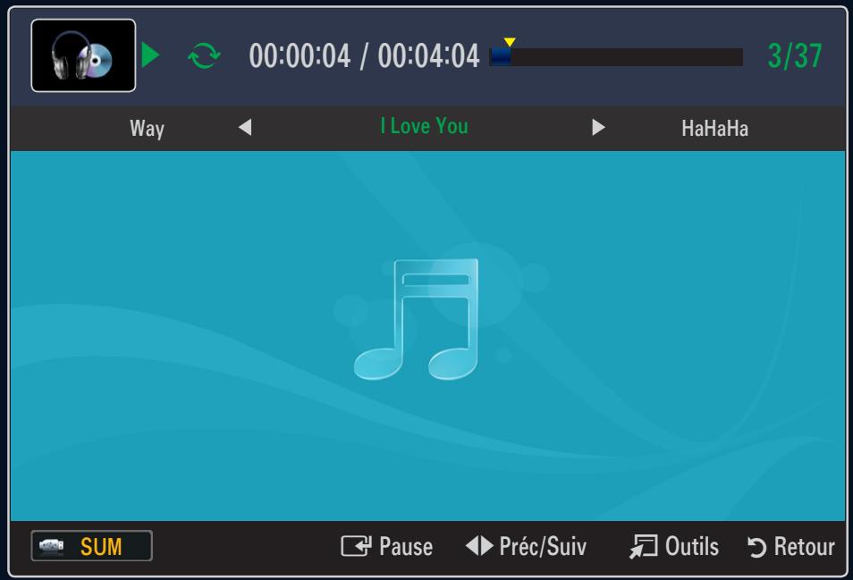 SAMSUNG LE40B554M2W - Lecture d'un fichier musical - 1