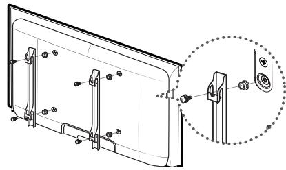 SAMSUNG LE40C650L1W - Préparation avant l'installation d'un dispositif de fixation murale (Téléviseurs de 46 à 55 pouces) - 1