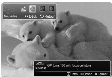 SAMSUNG LN40A750 - Utilisation du service de nouvelles - 1