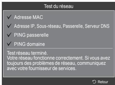 SAMSUNG LN40A750 - impossible de se connecter à un réseau cable - 2