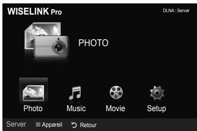 SAMSUNG LN40A750 - Utilisation du menu DLNA - 2