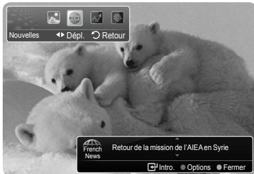 SAMSUNG LN40A750 - Utilisation du service de nouvelles - 1