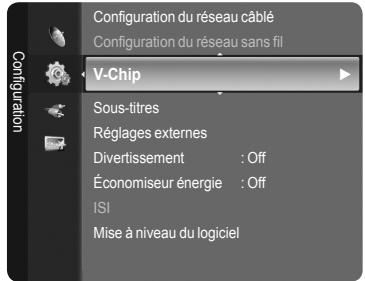SAMSUNG LN40A750 - Comment activer/désactiver la fonction puce V - 10