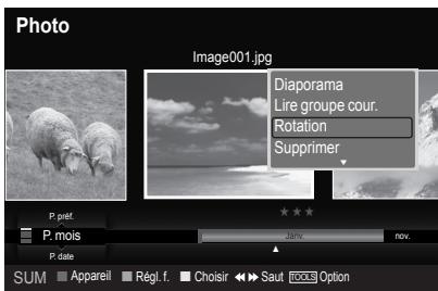 SAMSUNG LN40A750 - Faire pivoter le fichier photo - 3