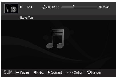 SAMSUNG LN40A750 - Lecture d'un fichier musical - 2