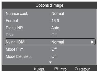 SAMSUNG LN40A750 - Réglage du niveau de noir HDMI - 5