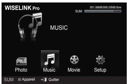 SAMSUNG LN40A750 - Tri de la liste de fichiers musicaux - 1