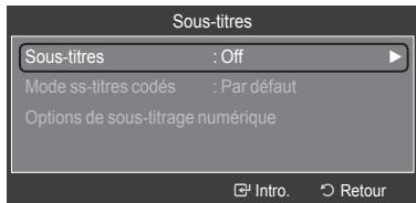 SAMSUNG LN40A750 - Affichage des sous-titres (messages/texte à l'écran) – Analogique - 2