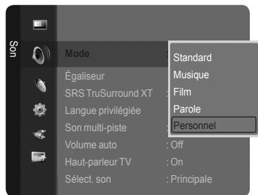 SAMSUNG LN40A750 - Changement du format normal du son - 2