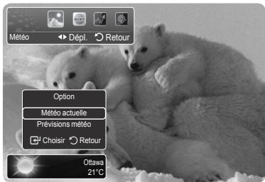 SAMSUNG LN40A750 - Réglage de l'option Météo - 2