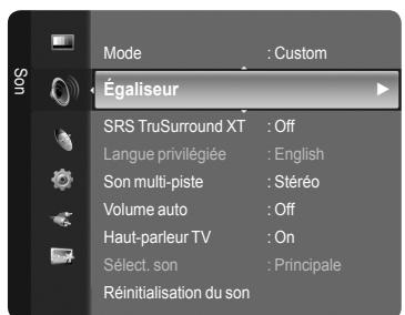 SAMSUNG LN40A750 - Personnalisation du son - 1