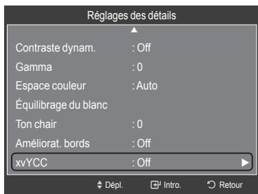 SAMSUNG LN40A750 - Réglage du xvYCC - 1