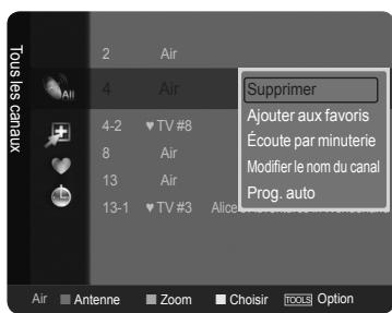 SAMSUNG LN40A750 - Ajout et suppression de canaux - 4
