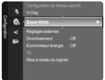 SAMSUNG LN40A750 - Affichage des sous-titres (messages/texte à l'écran) – Analogique - 6