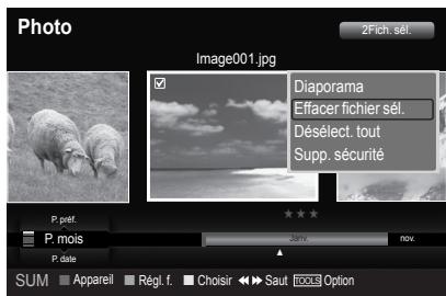 SAMSUNG LN40A750 - Suppression d'un fichier photo - 3