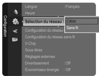 SAMSUNG LN40A750 - Sélection du réseau - 2