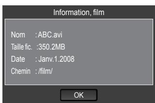 SAMSUNG LN40A750 - Affichage de l'information sur le film - 2