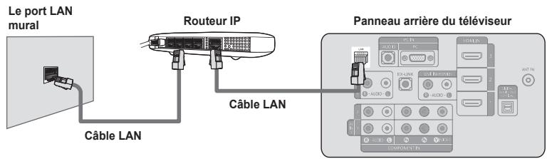 SAMSUNG LN40A750 - Connexion LAN pour un environnement DHCP - 5