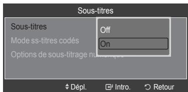 SAMSUNG LN40A750 - Affichage des sous-titres (messages/texte à l'écran) – Analogique - 8