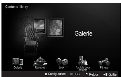 SAMSUNG LN40A750 - Utilisation du menu Contents Library - 3