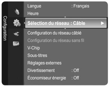 SAMSUNG LN40A750 - Sélection du réseau - 1