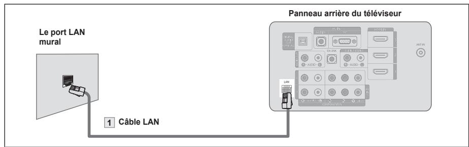 SAMSUNG LN40A750 - Connexion LAN pour un environnement DHCP - 4