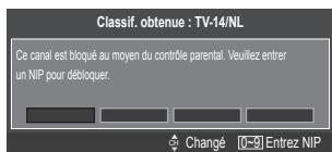SAMSUNG LN40B540P8F - Comment régler le téléviseur lorsque la fonction v-chip bloque un canal (sortie d'urgence) - 2