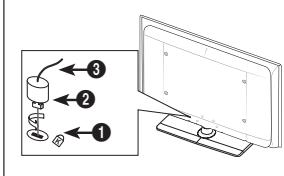 SAMSUNG LN40B540P8F - Utilisation du verrou antivol kensington - 2