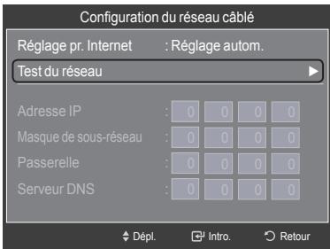 SAMSUNG LN46A750 - Impossible de se connecter à un réseau câblé - 1