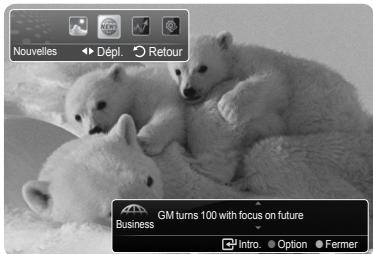 SAMSUNG LN46A750 - Utilisation du service de nouvelles - 1